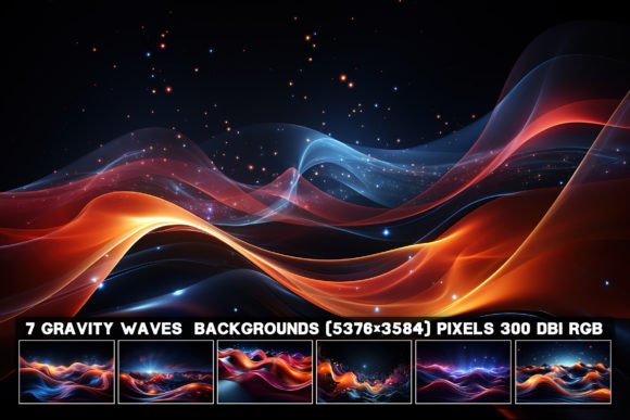 7 Abstract Gravity Waves Backgrounds for Modern Design