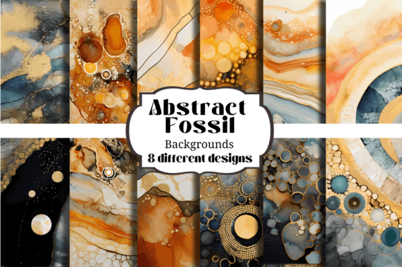 Abstract Fossil Rock Gold Backgrounds for Creative Projects