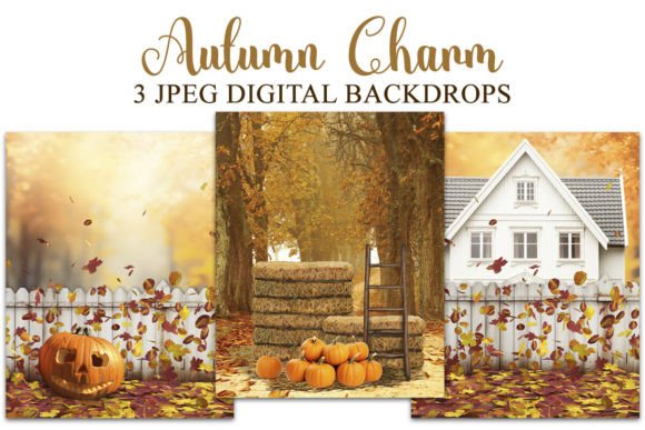 Autumn Charm V1: Digital Backdrops for Stunning Photos