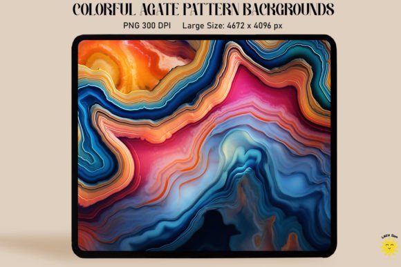 Colorful Agate Pattern Backgrounds: A Designer's Natural Stone Asset
