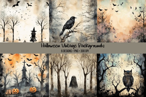 Crafting Nostalgic Allure with Halloween Vintage Backgrounds