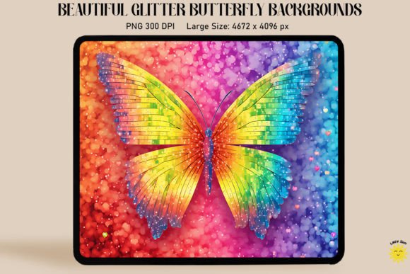 Discover Rainbow Glitter Butterfly Backgrounds