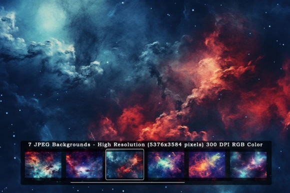 Elevate Your Designs with 7 Dark Galaxy Sky Textures