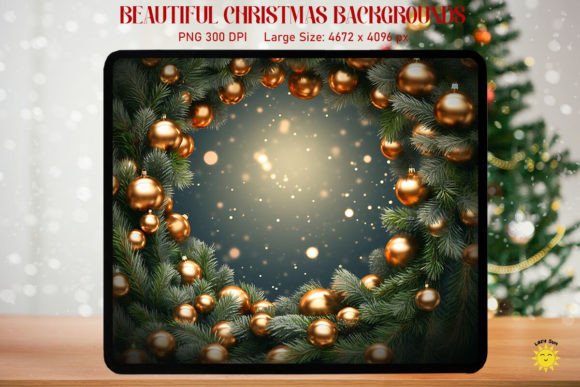 Enchanting Christmas Wreath Backgrounds for Designers