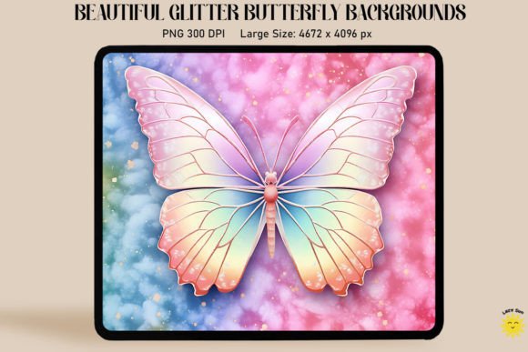 Enchanting Rainbow Pastel Butterfly Backgrounds for Creative Projects