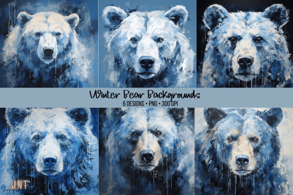 Enchanting Winter Bear Backgrounds for Creative Projects