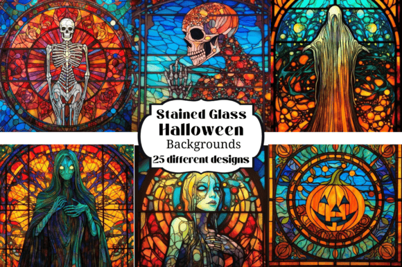 Halloween Stained Glass Best Backgrounds for Creative Projects
