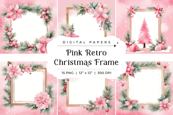 Pink Retro Christmas Frame Backgrounds: A Designer's Guide
