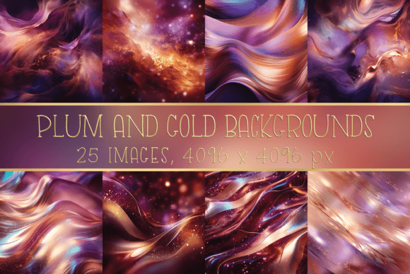 Plum Burgundy and Gold: Rich Digital Backdrops