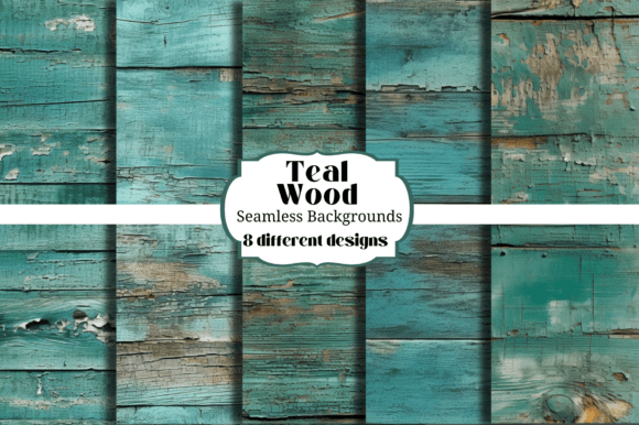 Teal Wooden Planks Seamless Backgrounds: A Digital Craft Essential
