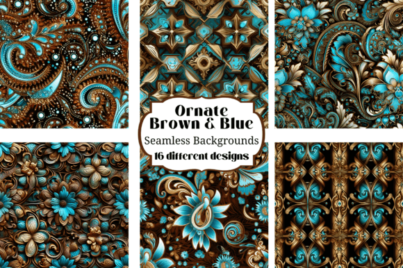 Unifying Rustic and Modern: Abstract Blue Brown Backgrounds