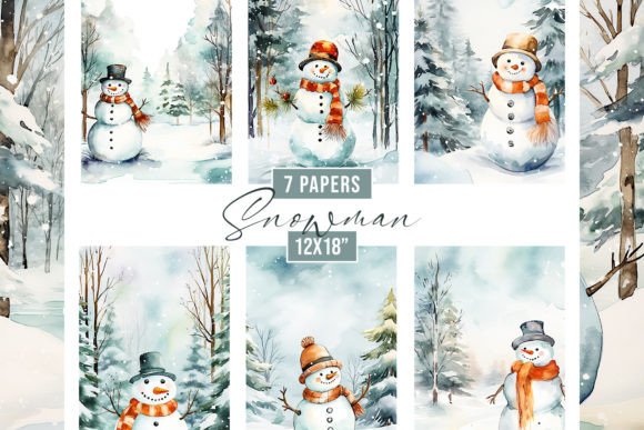Watercolor Christmas Snowman Backgrounds: A Designer's Guide to Festive Creativity