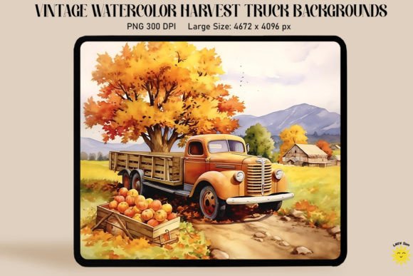 Watercolor Harvest Scene Backgrounds: A Designer's Autumn Toolkit